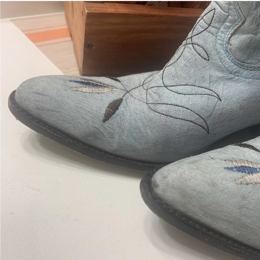 Old Gringo Yippee KiYay Amolita Blue/Brown Ankle Boots😍 - Picture 4 of 11